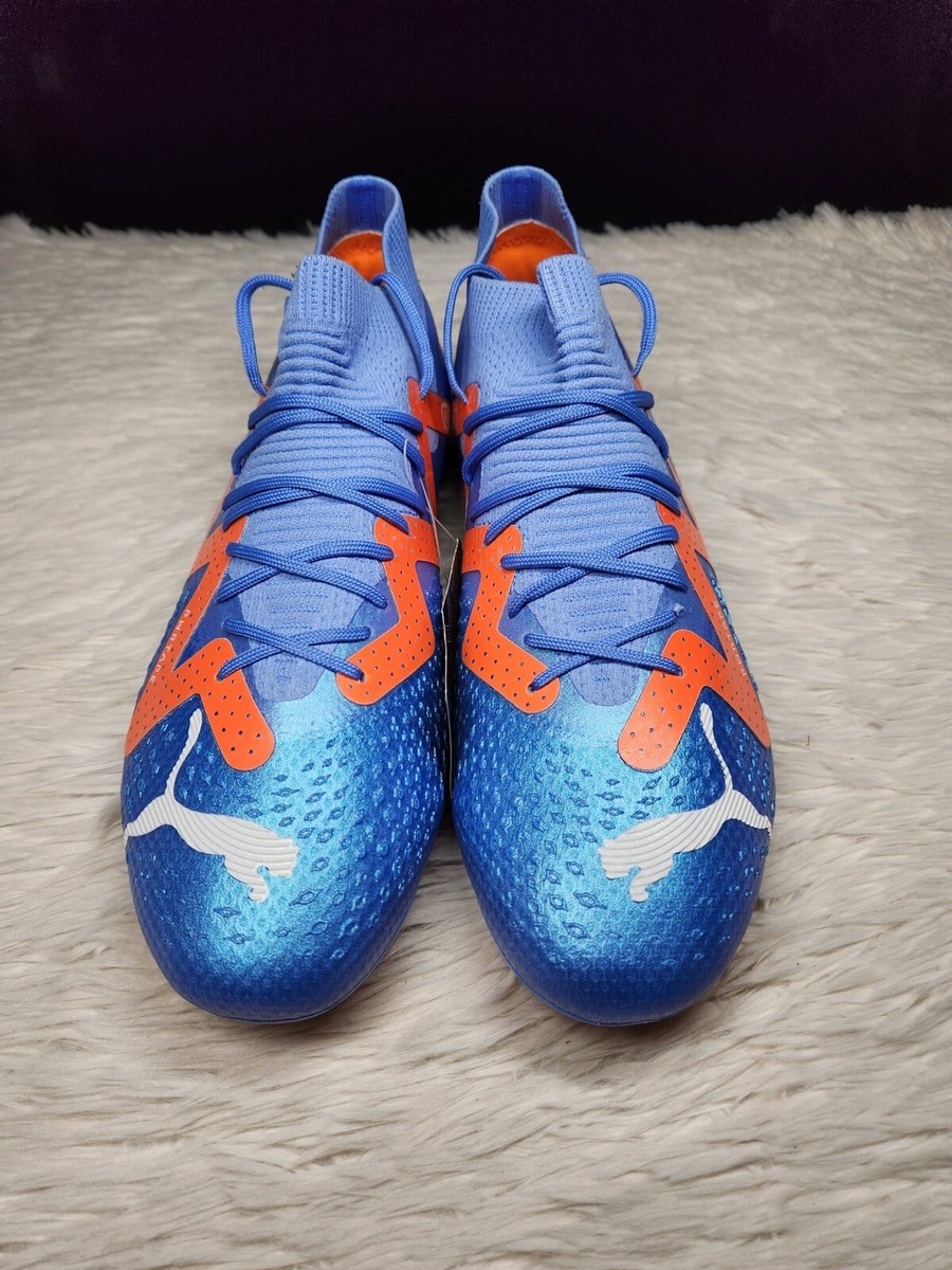 Puma Future Pro Lace Up FG/AG Soccer Cleats Blue Orange 107171-01