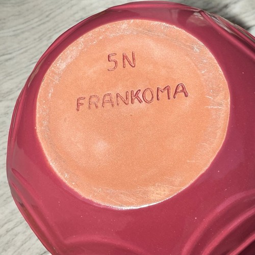 Grand bol de portion vintage Frankoma Pottery 5N mauve marron 11 x 6 pouces festonné - Photo 7/9