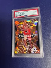 1997-98 SkyBox Z-Force Dennis Rodman Rave Reviews #12 PSA 6 NEW SLAB POP 8