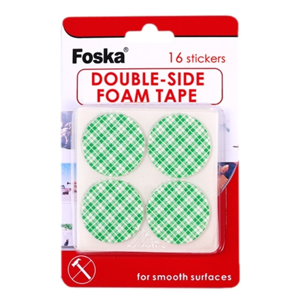 Pack of 16 Double-Sided Foam Adhesive Tape 35mm - Adhesive Mounting Pads