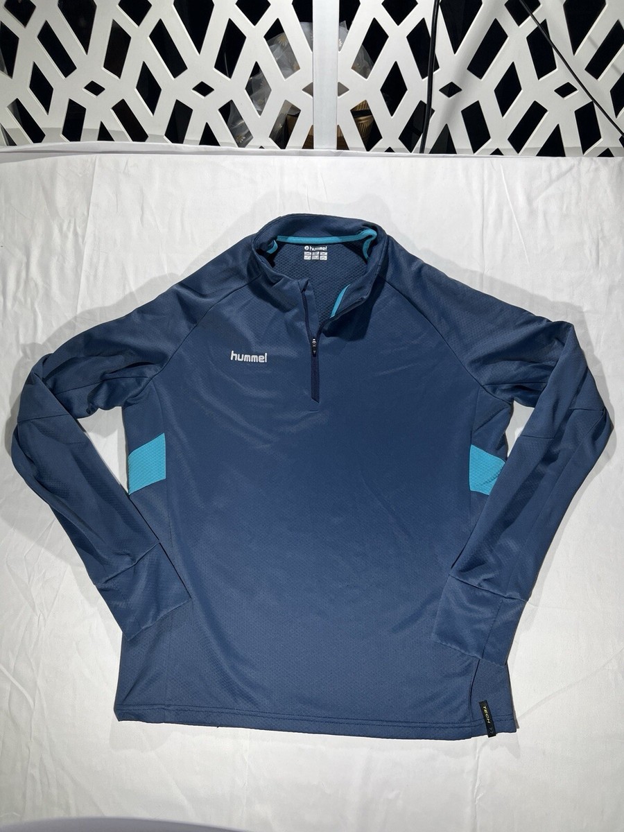 Hummel Tech Mens 1/4 Zip Pullover Windbreaker Sweat Shirt Size L