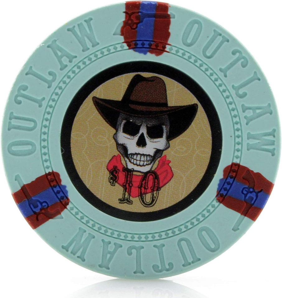 Outlaw Clay Poker Chips in 13G Pack of 50 (Choose Colors) eBay