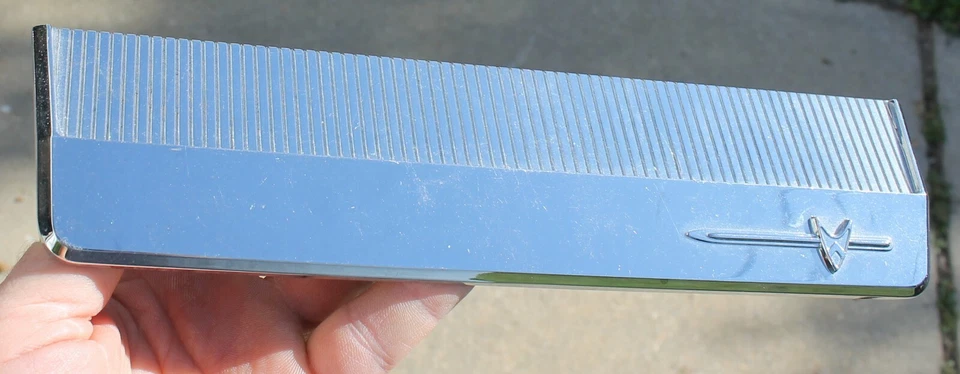 Vintage 1959 Dodge Coronet Royal Chrome Radio Delete Plate 1839142 OEM - Image 4 of 4