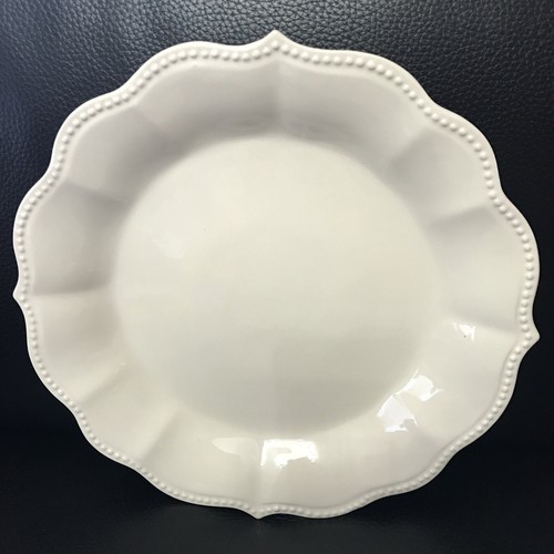 Pioneer Woman Paige Linen White Off 2 Soup Bowl, 2 Dinner Plate. Discontinued - Photo 2 sur 5