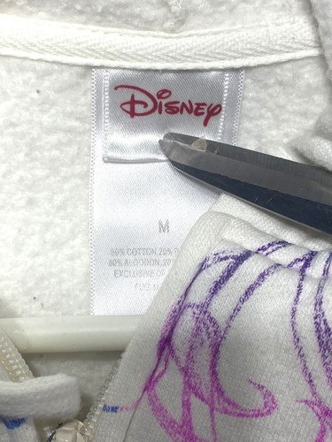 DISNEY Mickey Mouse Sweatshirt Hoodie Jacket Youth Medium White Glitter Sparkle - Picture 2 of 7