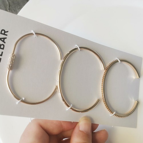 3 Stck. Neu Baublebar Oval Offener Armreif Geschenk Mode Frauen Party Urlaub Schmuck - Bild 2 von 4
