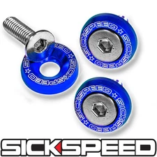 3 PC BLUE 5MM WINDSCREEN FENDER WASHER BOLT KIT FOR MOTORCYCLE WINDSHIELD M9