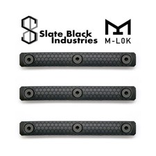 M-LOK rail cover grip panels - 3-pack Black / 3-slot For MLOK rails