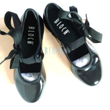 Bloch Girl's 12.5 M Annie Tyette Tap Dance Shoes Black Patent