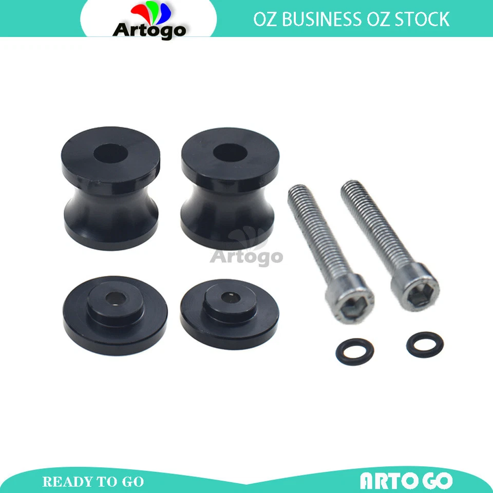 Carretes deslizantes basculantes negros M10 de 10 mm para Kawasaki ZX600 Ninja ZX-6R 2007-2008 Foto 2 de 4