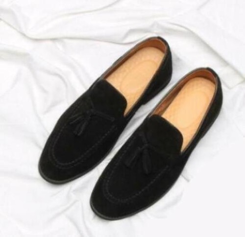 Mens Tassel Faux Suede Slip on Belgian Dress Shoes Driving Loafers Oxfords - Picture 13 of 15
