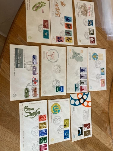 Netherlands unwritten blanco FDC covers 1962/1963 E51-E61 cat 235 euros