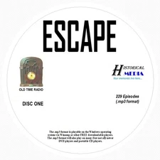 ESCAPE - 229 Shows Old Time Radio In MP3 Format OTR On 3 CDs
