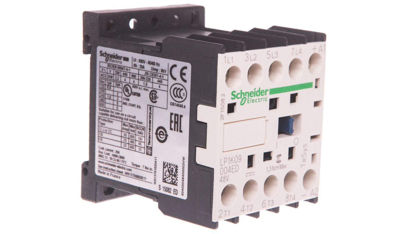 Auxiliary contactor 10A 4Z 0R 48V DC LP1K09004ED /T2UK