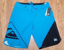 Quiksilver New Wave Board Shorts 30 Blue, Back Pocket, Stretchy, NEW