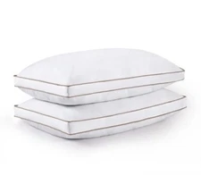 Peace Nest Set of 2 Bed Pillows Gusset Down Feather , King or Queen Size