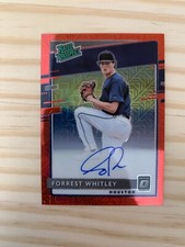 2020 Donruss Optic Rated Prospects Signatures Red Mojo #3 Forrest Whitley 80/99