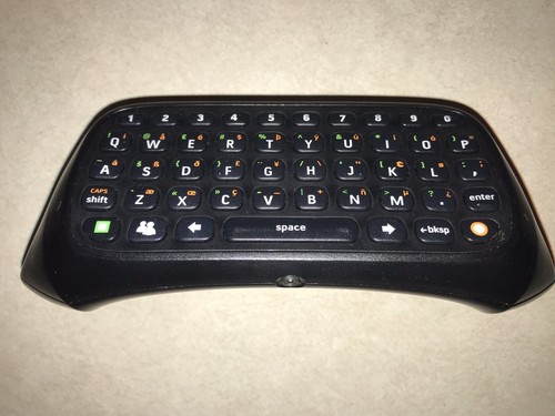 Black Microsoft Xbox 360 Controller Chatpad Keypad Keyboard - Picture 2 of 3