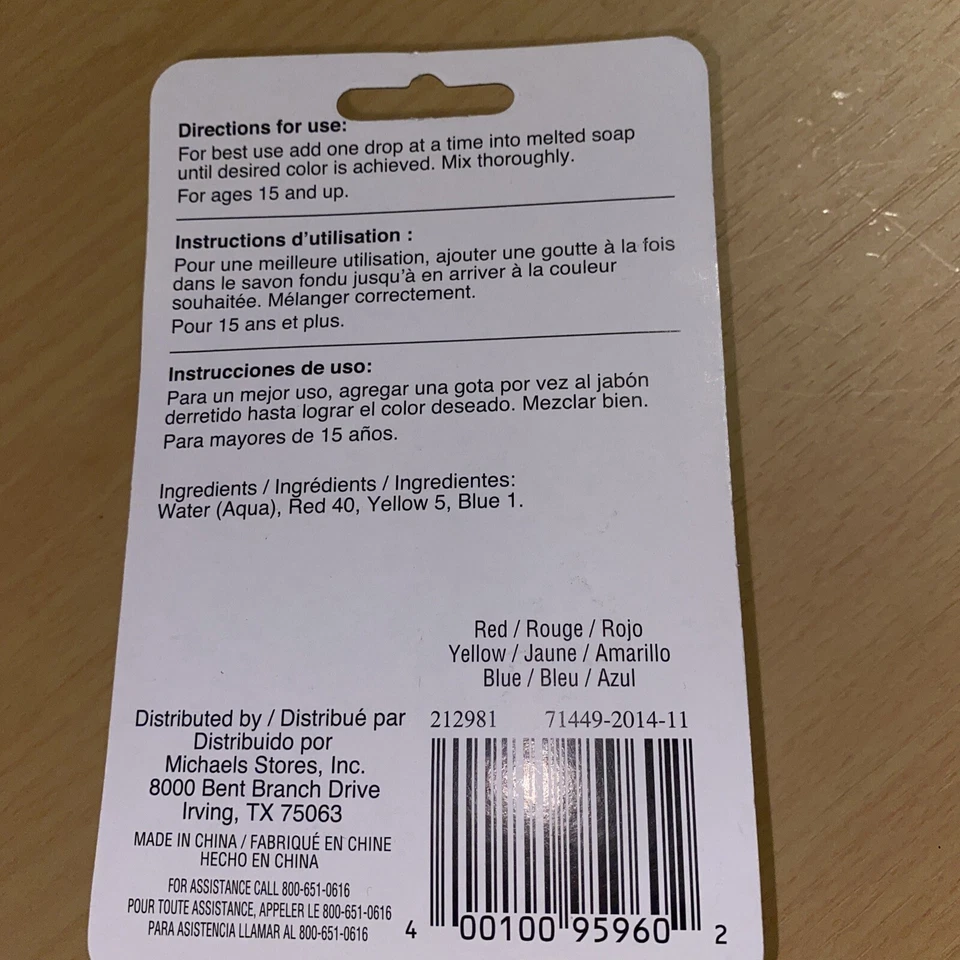 art minds Soap Colorants/soap making 1 pkg of 3 / 0.25 ozred/blue/yellow new - Image 3 of 3