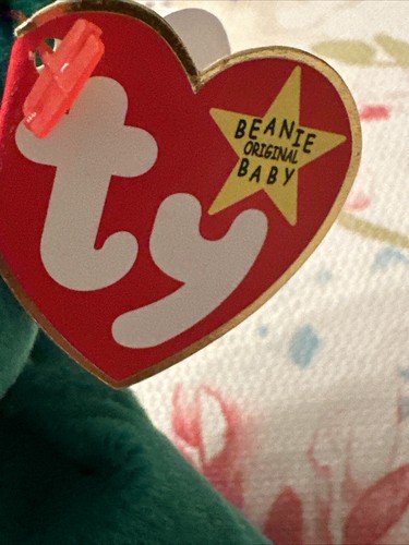 Juguete de peluche Ty Beanie Baby Erin The Bear 1997 retirado - Imagen 4 de 11