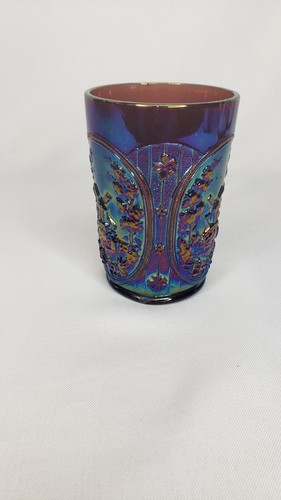 Vintage Imperial Carnival Glass Tumbler - Windmill Themed - Picture 2 of 10