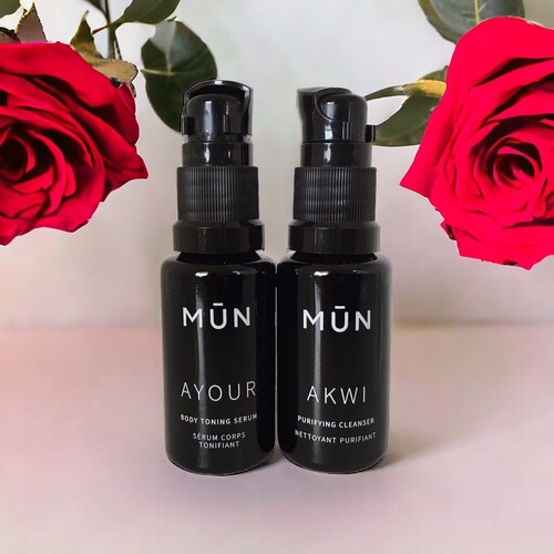 MUN Ayour Body Toning Serum Body Serum & Purifying Cleanser, 0.50 Fl. Oz. (each) - Picture 3 of 13