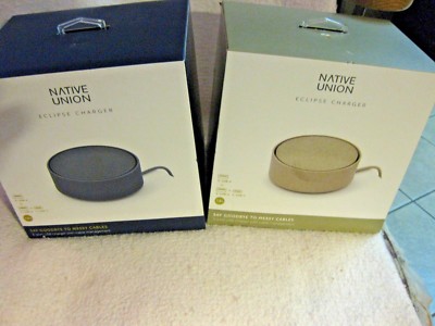 Native Union Eclipse USB Charger black or silver 3 port USB Charging NEW/sealed