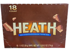 HEATH Milk Chocolate English Toffee Halloween Candy, Bulk, 1.4 Oz, Bars (18  Count) 18 Count (Pack of 1)