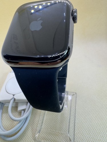 Apple Series 8 GPS & UNL CELLULAR 45mm St St / Midnight Sport Band M/L-MNW23LL/A - Picture 7 of 7