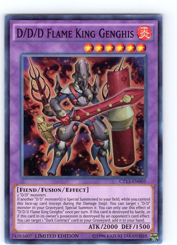 D/D/D FLAME KING GENGHIS SUPER RARE ITALIAN CT13-EN005 IT005 NEAR