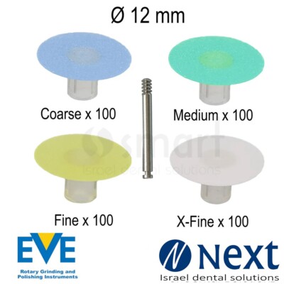 Dental polishing stem discs composite  mandrel included EVE Germany 400 pcs 12 m