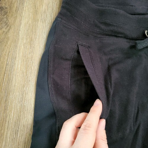 Donna Karan Active Women Cuffed Mesh Insert Joggers Size Medium Black Stretch - Picture 6 of 9