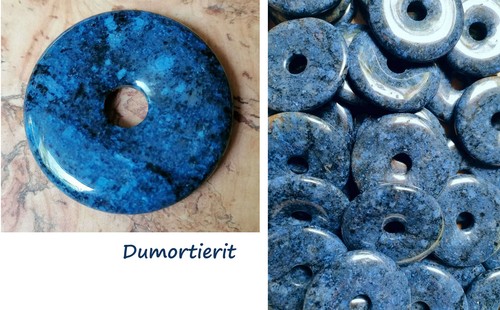 1 x Donut Disc Anhänger Edelstein Echtstein nach Wahl, mit / ohne Lederband - Bild 36 von 98