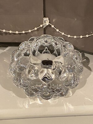 Orrefors Crystal Raspberry Votive Medium Teelicht (sehr guter Zustand)