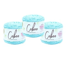 (3 Pack) Lion Brand Yarn 835-106I Coboo Yarn, Ice Blue