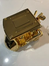 22kt Gold Plated Golden Golf Cart Solid Heavy Metal Model