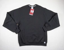 Russell Athletic Sweatshirt Mens Small Black Crewneck Sweater Dri Power Adult