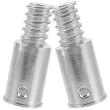 2pcs Broom Extension Pole Adapter Tips Metal Threaded Handle Tips End Adapter