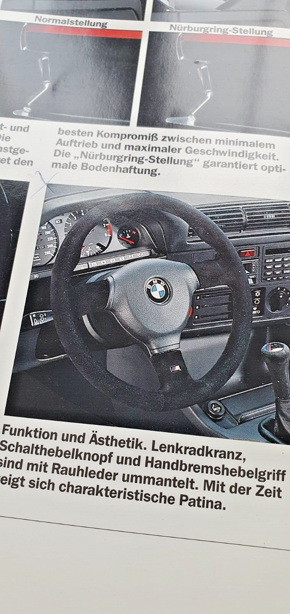 【当時物】BMW E30 M3 カタログ・パンフレット RARE BMW M3 Sport EVO Evolution E30 Cecotto OEM Factory
