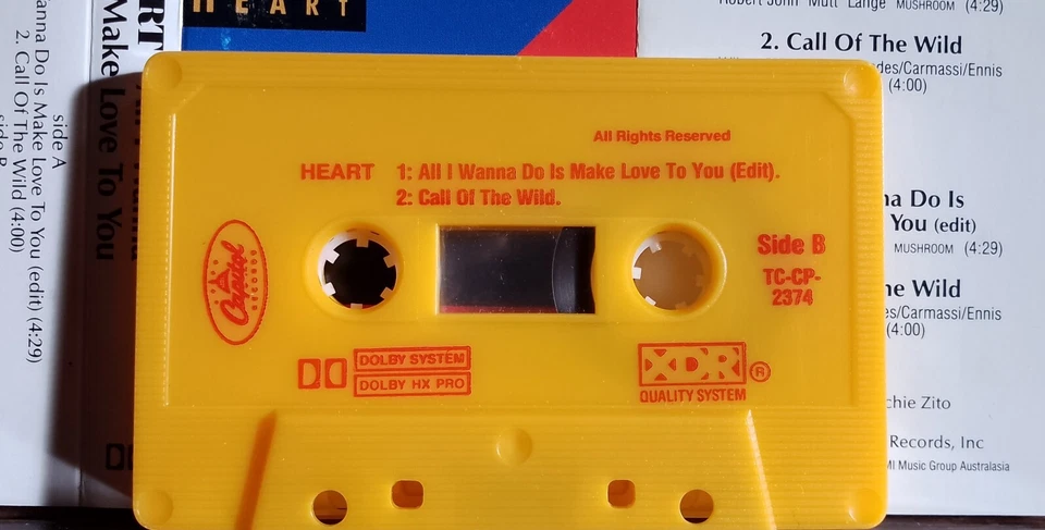 Heart All I Wanna Do Is Make Love To You CASSETTE SINGLE Ann Wilson 1990 - Image 2 of 4