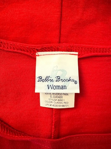Vintage Bobbie Brooks Woman Red Fish Print Sz 18/20 Maxi Dress Lagenlook Summer - Picture 3 of 13