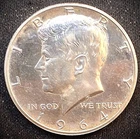 1964 U.S. Kennedy Half Dollar .900 Silver