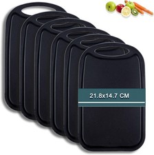 Schneidebrett Kunststoff Set 6 Stück antibakteriell rutschfest Saftrille