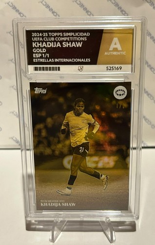 Topps Simplicidad 24-25 2025 Khadija Bunny Shaw True One Of One 1/1 Ace Graded