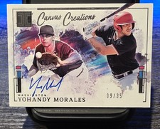 2025 PANINI IMPECCABLE Yohandy Morales CANVAS CREATIONS AUTO Card /35 ~Nationals