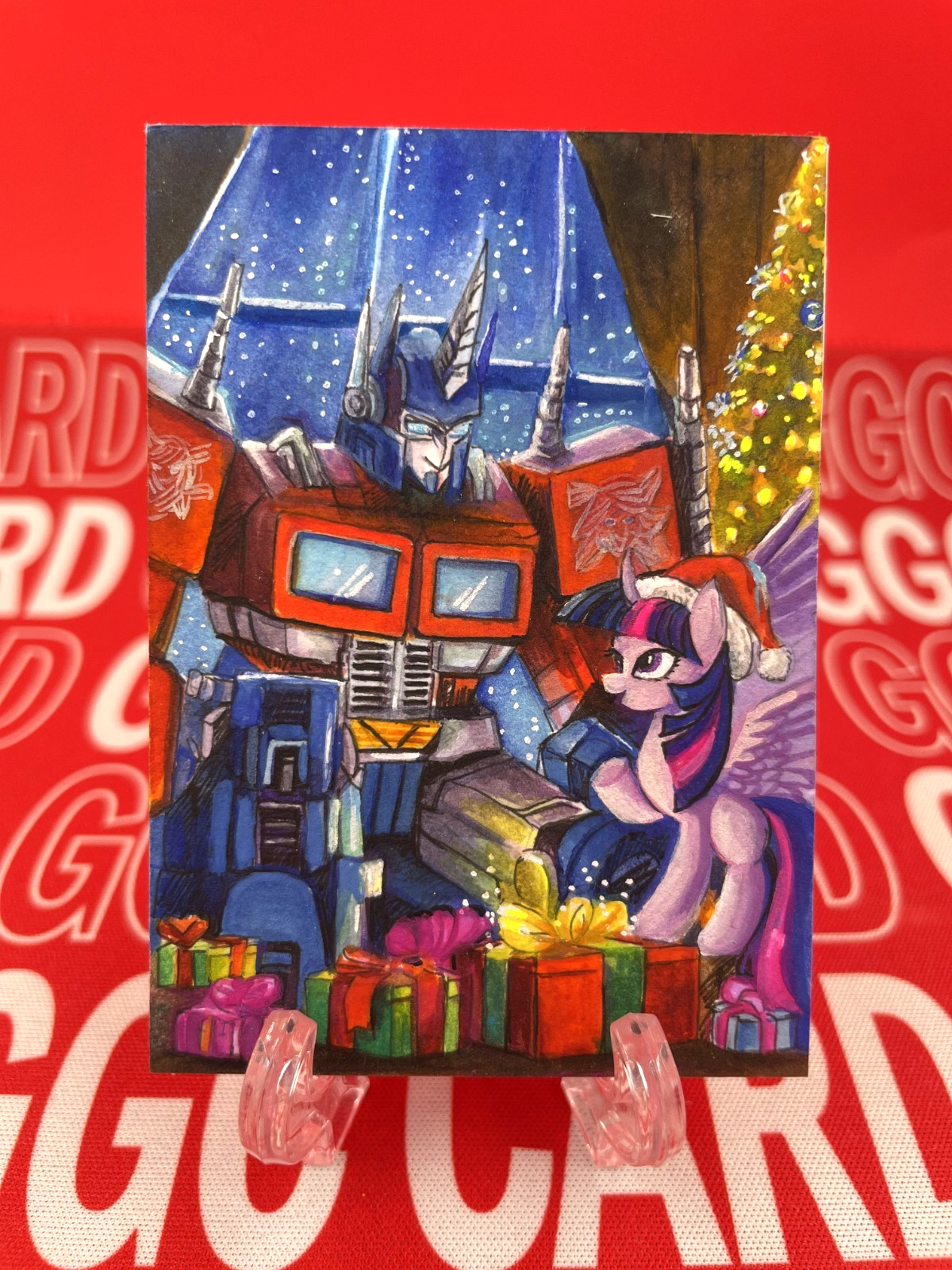 【Christmas Limited】GGC Studio Optimus Prime & Twilight Sparkle Sketch Card 1/1