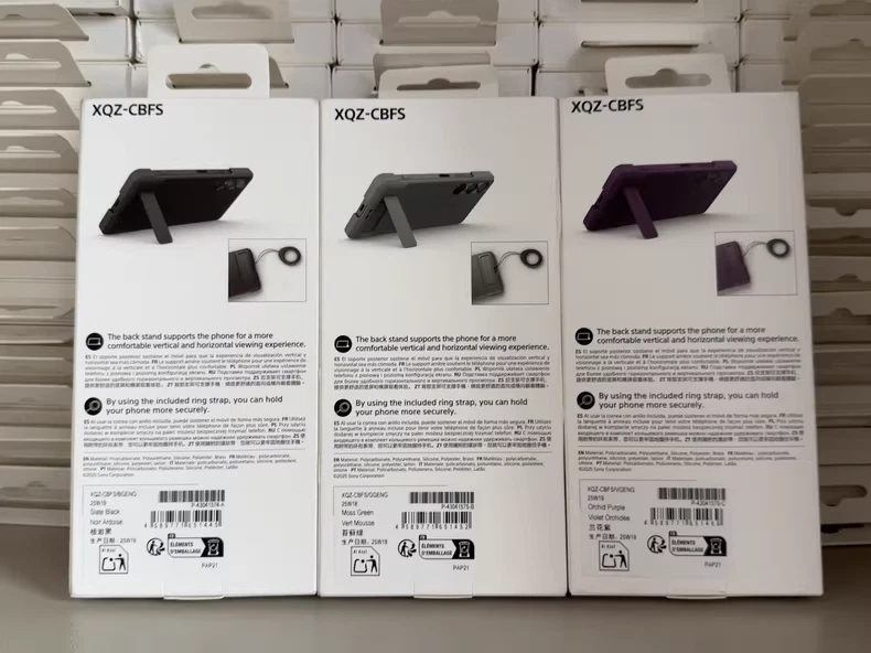 Funda estilo genuino con soporte para SONY Xperia 1 VII XQZ-CBFS Foto 3 de 4