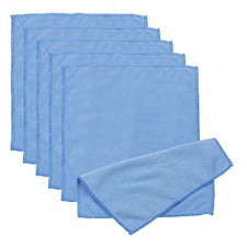 6 Pcs 7.87" x 7.87" Glasses Cleaning Cloth Microfiber Eyeglasses Cloth Blue
