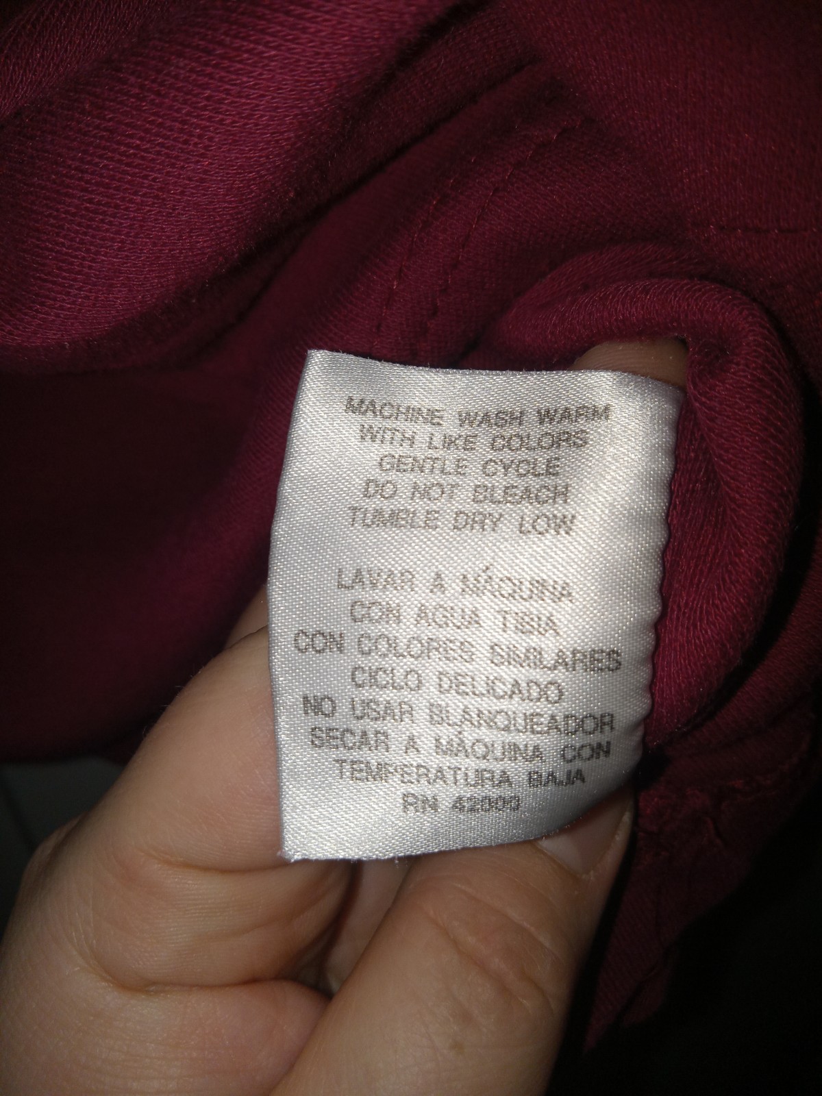 Basic Editions Women's Large Maroon Turtleneck Vi… - image 3