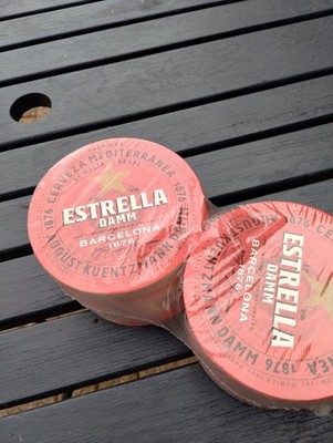 100 x Estrella Damm Barcelona 1876 Karton Bierdeckel Untersetzer Brandneu Matten Set